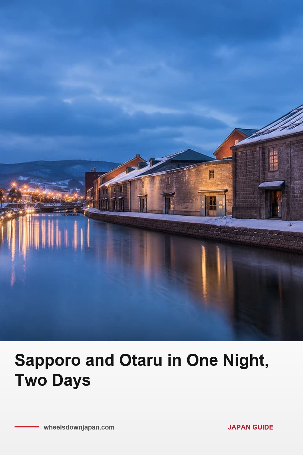 Pinterest pin: Sapporo and Otaru in One Night, Two Days