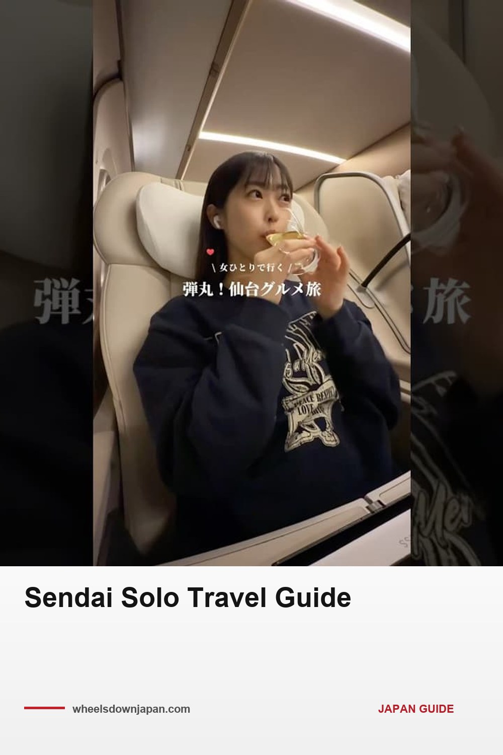 Pinterest pin: Sendai Solo Itinerary on the Loople Sightseeing City Bus