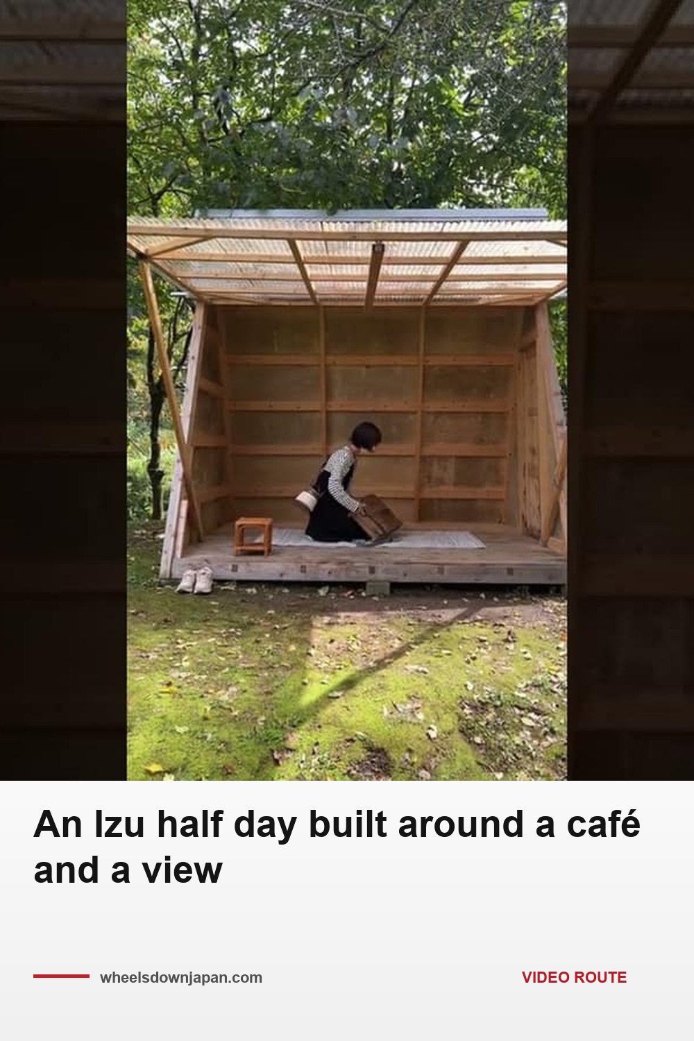 Pinterest pin: An Izu half day built around a café and a view