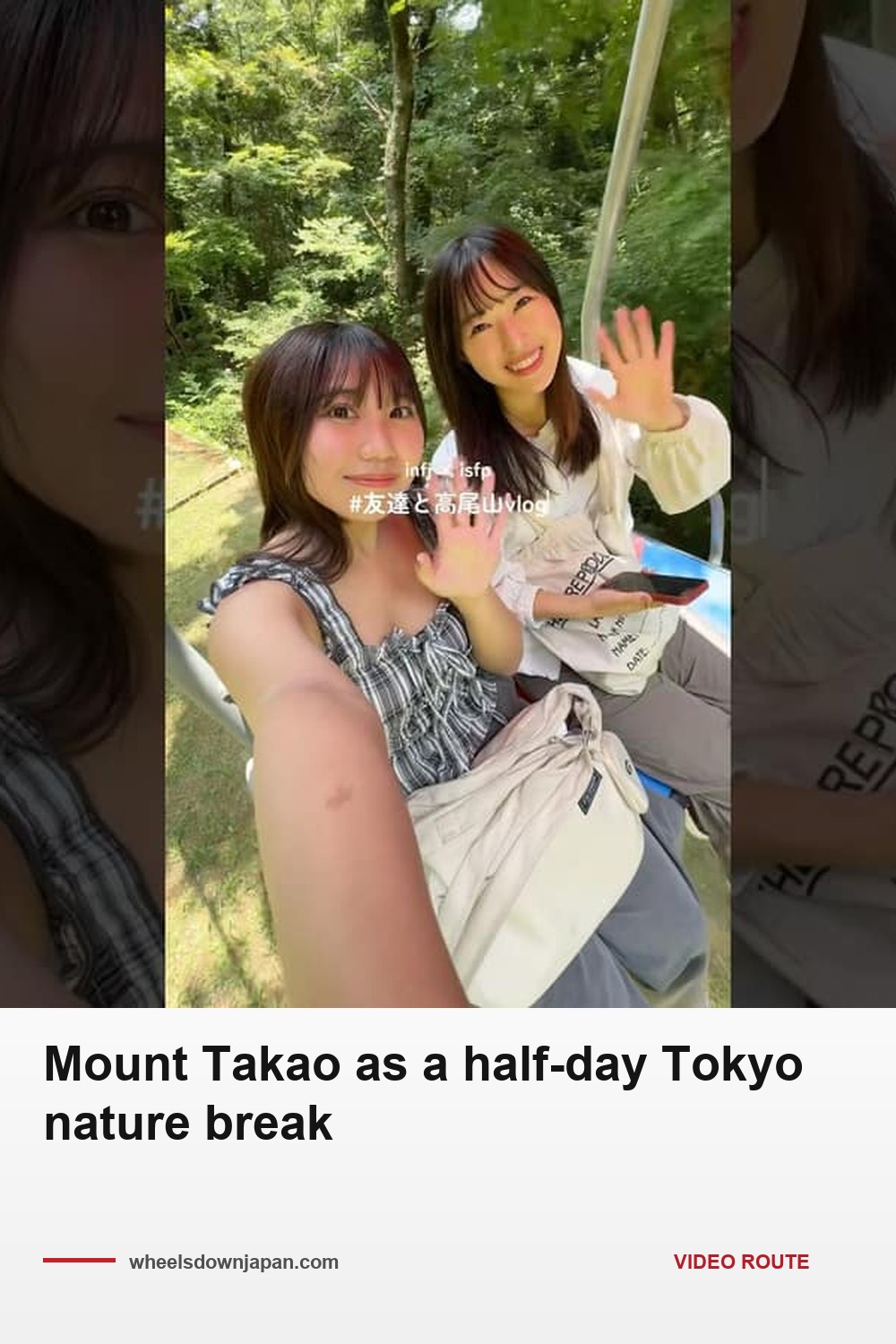 Pinterest pin: Mount Takao as a half-day Tokyo nature break